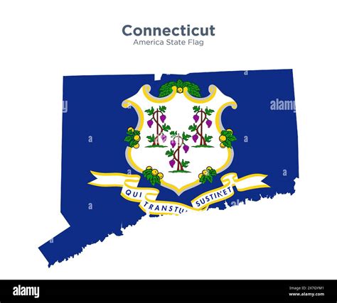 Connecticut flag and map. Flags of the U.S. states and territories ...