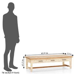 Coffee Table Wooden (Wide) - TUCSON | Furniture at Evolvekart – Evolvekart®