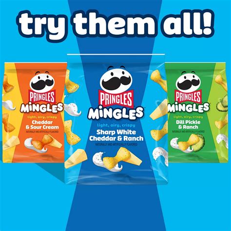 Buy Pringles Mingles Puffed Snacks Sharp White Cheddar and Ranch ...