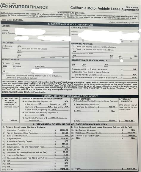 2024 Ioniq 5 SEL RWD One Pay Lease (24mo/12k mi): $7845 - How did I do ...