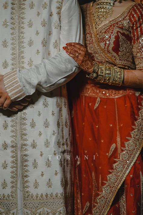 Sruthi with Her Partner in Our Custom Sindoori Suhani Lehenga Set & Mo ...