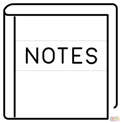 Notebook Paper Coloring Pages