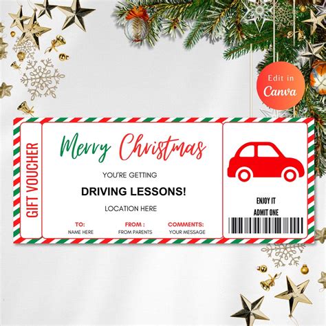 Image result for Driving Lessons Gift Voucher Template