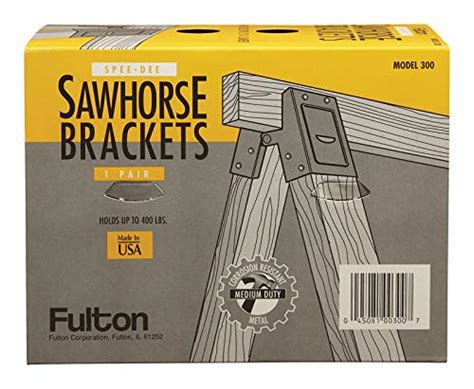 Fulton 2 in. H x 4 in. W Sawhorse Brackets 400 lb. Capacity Black 1 pk ...