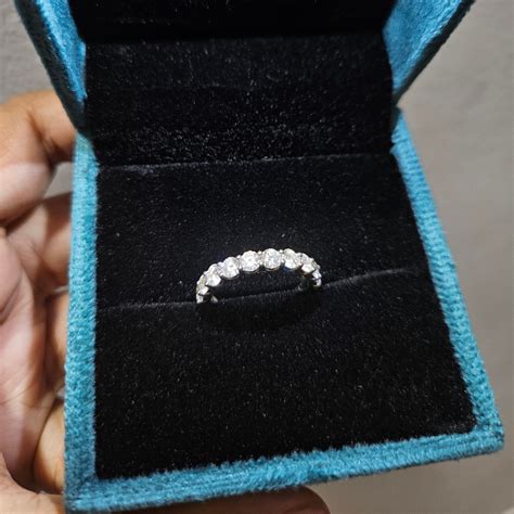Buy Eternity band 3.5mm Lab diamond and Moissanite from Vai Ra