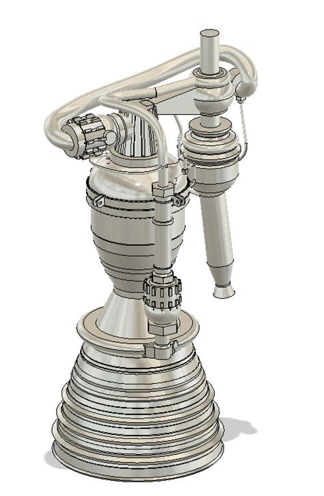 Merlin engine 3D model | Alex Campbell's Project Site