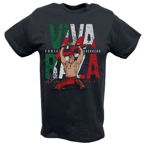 Eddie Guerrero WWE Champ Viva La Raza Black T-shirt - Walmart.com