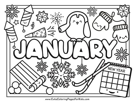Free January Coloring Pages Printable Fun! - Printables for Everyone
