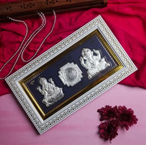 RAJATSANSAR 999 Pure Silver Laxmi & Ganesh Ji Auspicious Blessings ...