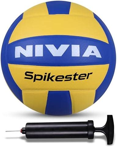 Buy Nivia Combo Spikester Volleyball with Ball Pump (Yellow/Blue, Size ...