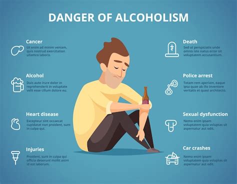 Alcoholisme infographic. Alcohol en drugsverslaving gevaarlijk dronken ...