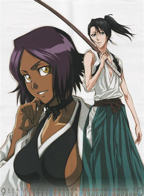 shihouin yoruichi and kuchiki byakuya (bleach and 1 more) | Danbooru