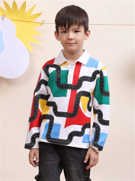 Boys' Multicolored Roadmap TShirt – Spunkies