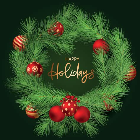 Floral frames and backgrounds design. Christmas Wreath with fir twigs ...