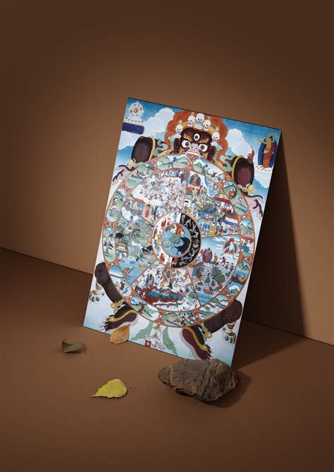 The Wheel of Life Tibetan Poster (A3) – Bhavachakra Samsara Art Print ...