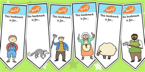 The Boy Who Cried Wolf Editable Bookmarks (teacher made)