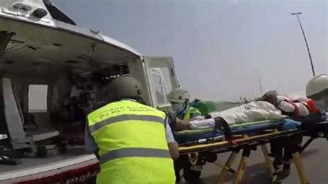 Helicopter rescues car crash victim in dramatic roadside operation in ...