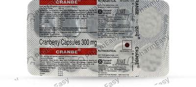 Buy Cranbe 300 MG Capsule (10) Online & Save Up to 24% at PharmEasy