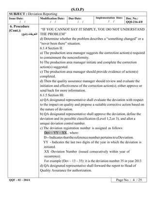 Image result for Deviation Note