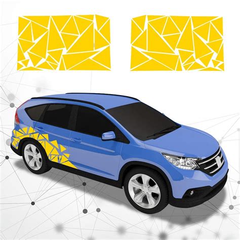 ATMOMO 2 Pieces Triangle Car Decals Vinyl Decal Car Graphics DIY Car ...