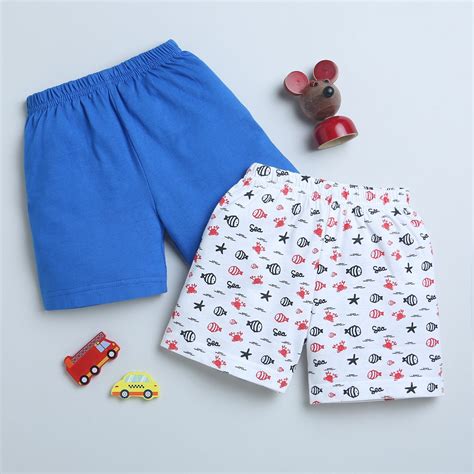 Peb8885 - Royal Blue & White Boys Shorts Pack Of 2 – Kurate