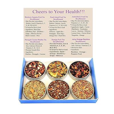Buy Tea Sampler - Fruit Tea - Rooibos Tea - Decaffeinated - 100% ...