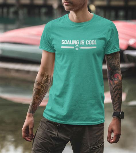 Men's Scaling is Cool T-shirt ( ocean Green )