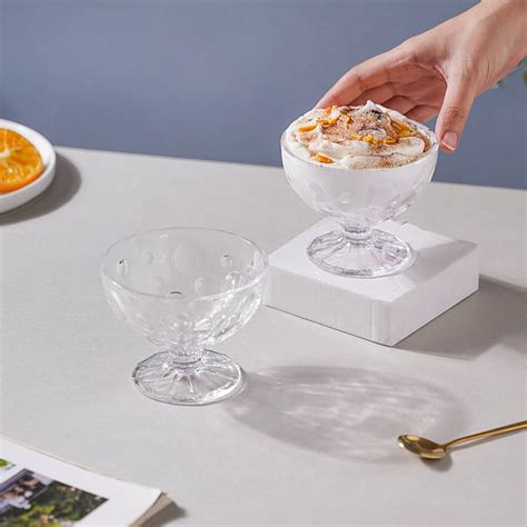 Dotty Glass Ice Cream Bowl Set of 2 Online - Premium Dessert Glass ...