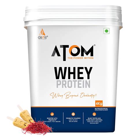 Buy Asitis Nutrition Atom Whey Protein 4Kilogram | 27G Protein ...
