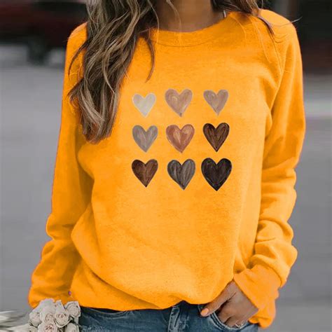 Zunfeo Fall Sweatshirts for Women Long Sleeve Graphic Fleece ...
