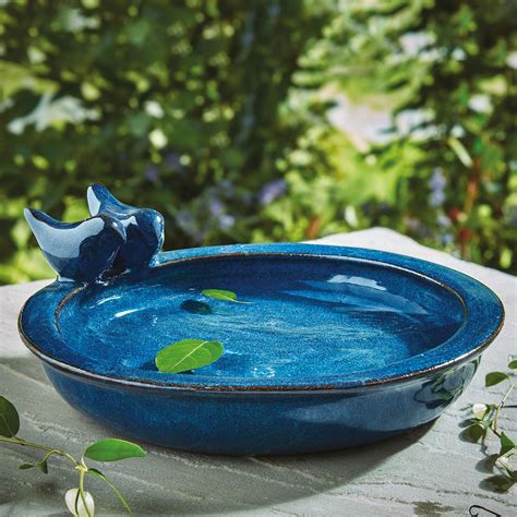 Blue | Ceramic Bird Bath | Scott's of Stow