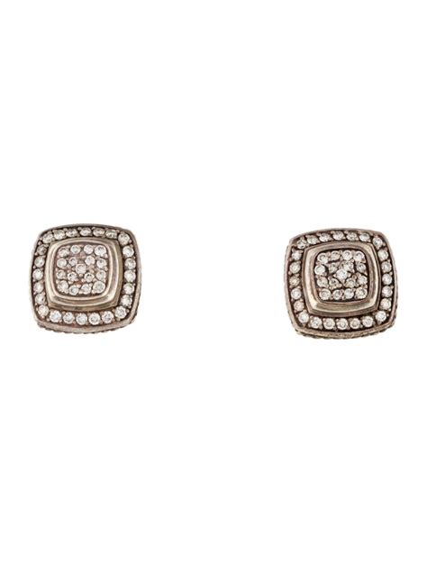 David Yurman Prasiolite & Diamond Albion Stud Earrings - 14K White Gold ...