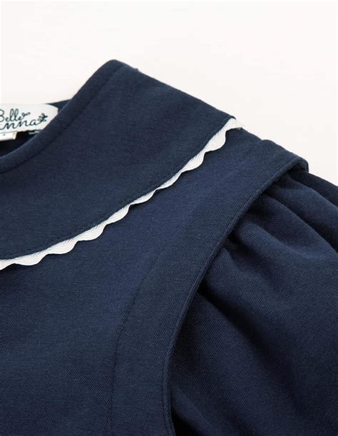 Buy Danna Belle Peter Pan Collar Shirt Girls Short Sleeve Blouse Solid ...