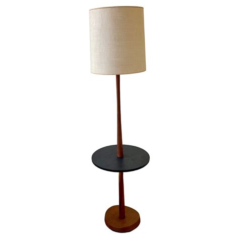 Mid Century Modern Danish Style Teak Wood Floor Lamp at 1stDibs