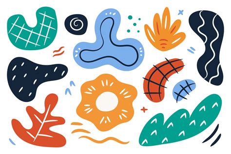 Hand drawn organic shapes abstract background. Vector illustration 11685378 Vector Art at Vecteezy