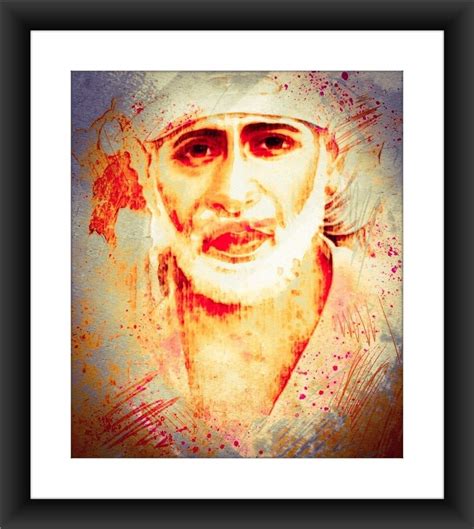 SHSWorks Digital Reprint | Sai Baba | Framed Wall Art Canvas Painting ...