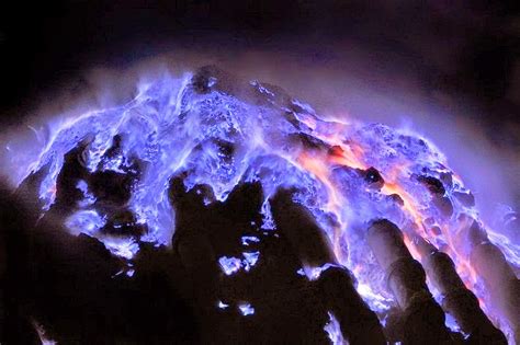 Image result for Kawah Ijen Volcano Exploding Blue Flames