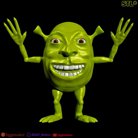 STL file Shrek Wazowski - Meme Character | Mike Wazowski Shrek Memes 3D ...