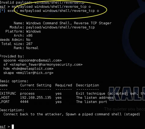 Image result for Msfpayload Command Not Found