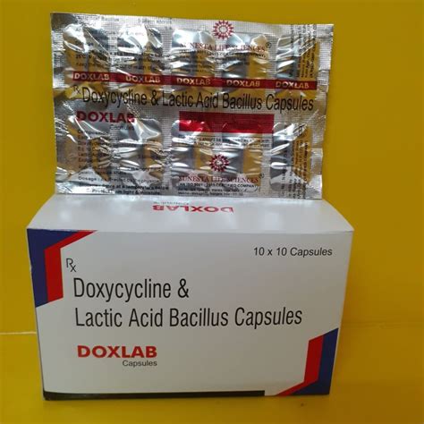 Doxycycline 100mg WITH Lacticacid 5 Bacillus DOXLAB Capsules ...