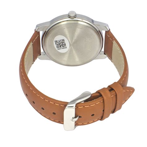 Helix By Timex Green Round Analog Leather Watch Men -TW046HG02
