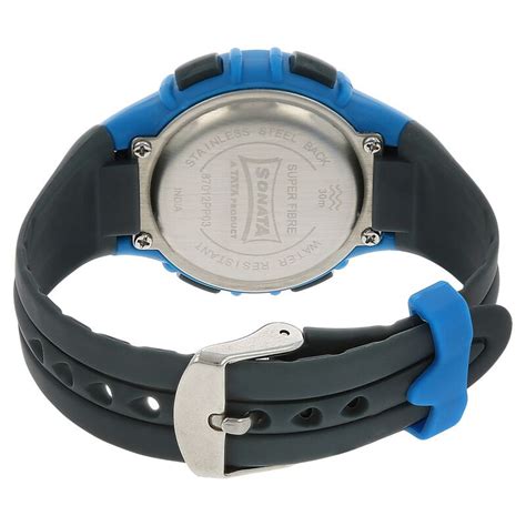 SF Digital Grey Dial Plastic Strap Unisex Watch