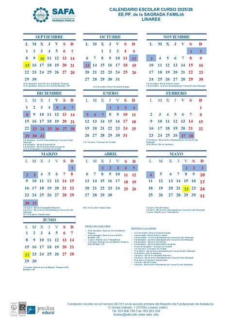 Calendario Del Colegio Comunitario Sinclair