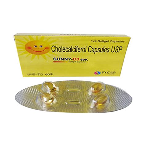 SUNNY-D3 60 K Softgel Capsules Sycap Pharma