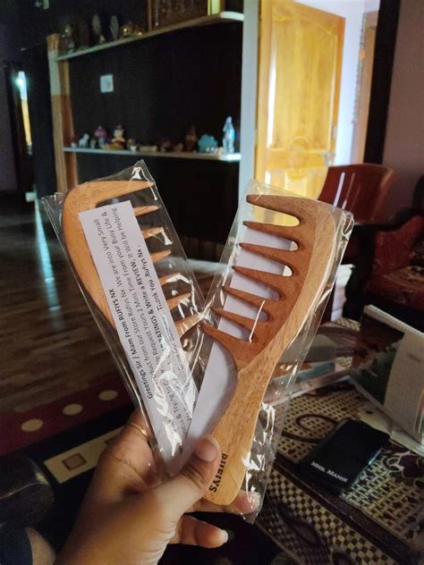 Buy Neem Wooden Comb Wide Tooth Detangler For Women & Men Online at Low ...