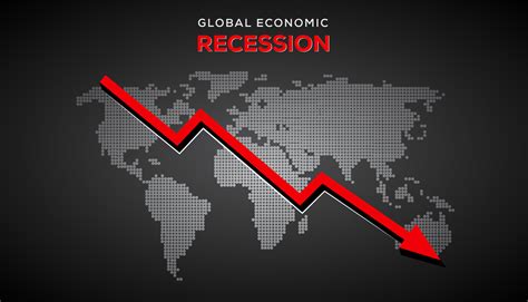 Global Recession Background. illustration of economic recession with ...