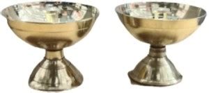 MATHAJI ECOMMERCE Brass (Pack of 2) Table Diya Set Price in India - Buy ...