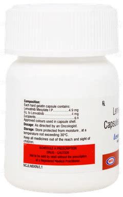 Lenvat 4 Mg Capsule 30 - Uses, Side Effects, Dosage, Price | Truemeds