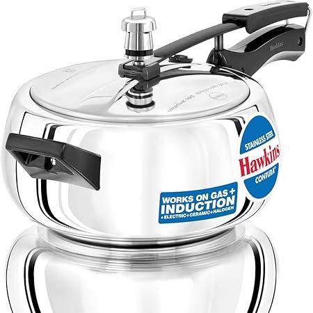 Buy Hawkins 3.5 Litre Contura Pressure Cooker, Stainless Steel Inner ...
