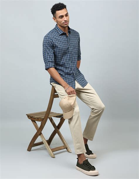 Buy Uri Dark Blue Casual Shirt for Men Online – Kashyap Global ...